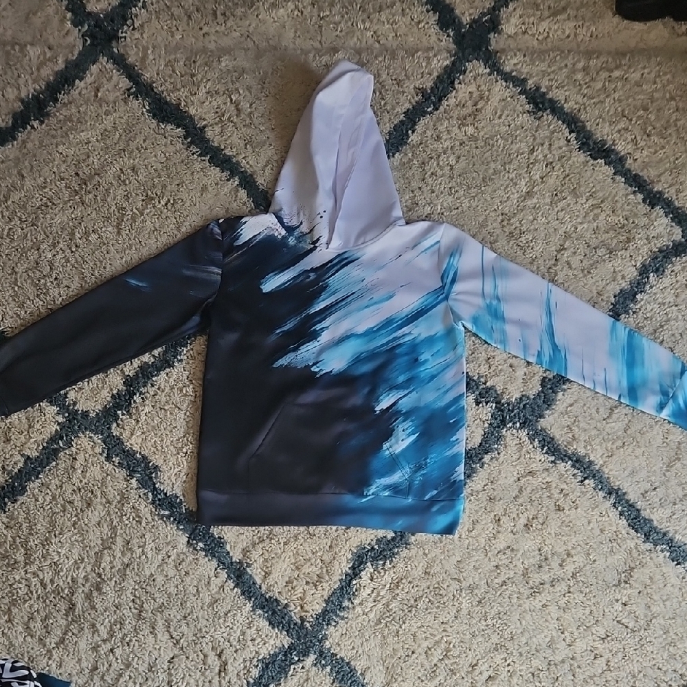 Amazon Blue and White Kids Hoodie